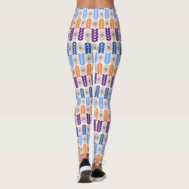 Abstrakt Geometric : Native American Vibes Leggings (Baksida)