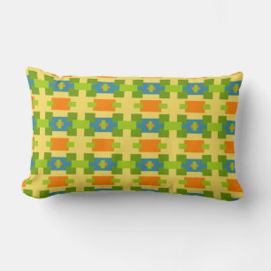 Abstrakt Geometric Pastel Mönster med kvadrater Lumbarkudde