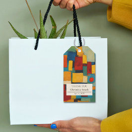 Abstrakt Geometric Pension Party Tack Presentetikett