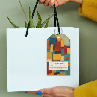 Abstrakt Geometric Pension Party Tack Presentetikett