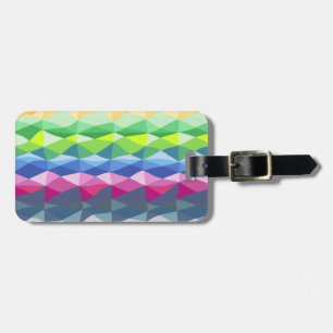 Abstrakt Geometric Rainbow Prism Shapes Mönster Bagagebricka