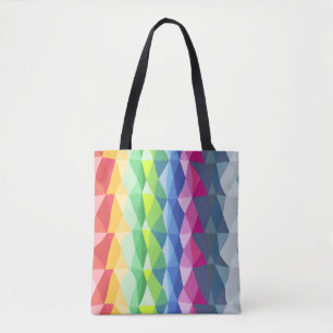 Abstrakt Geometric Rainbow Prism Shapes Mönster Tygkasse