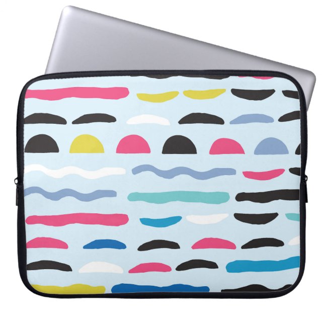 Abstrakt Geometric Seamless Decorative Mönster. Laptop Fodral (Framsidan)