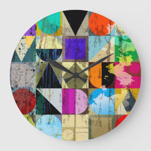 Abstrakt Geometric: Strokes and Stänk Stor Klocka