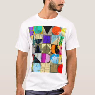 Abstrakt Geometric: Strokes and Stänk T Shirt