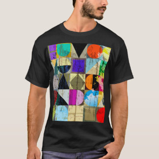 Abstrakt Geometric: Strokes and Stänk T Shirt