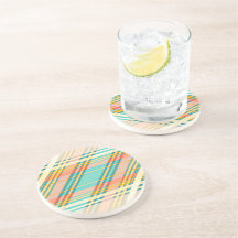 Abstrakt Geometric Tartan Mönster Cream Drinks