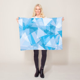 Abstrakt Geometric Triangle Mönster Fleece Blanket
