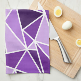 Abstrakt Geometric Triangles, Lila, Lilac Kökshandduk
