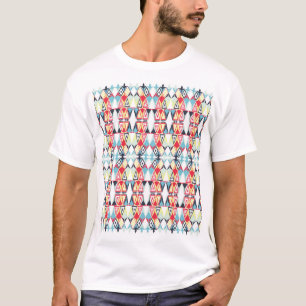 Abstrakt Geometric Tribal Line Mönster T Shirt