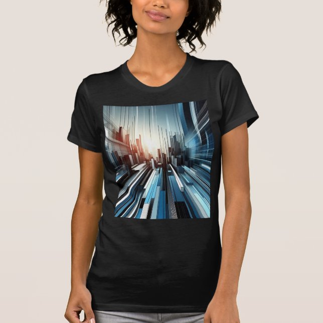 Abstrakt Geometric Woman T-shirt (Framsida)