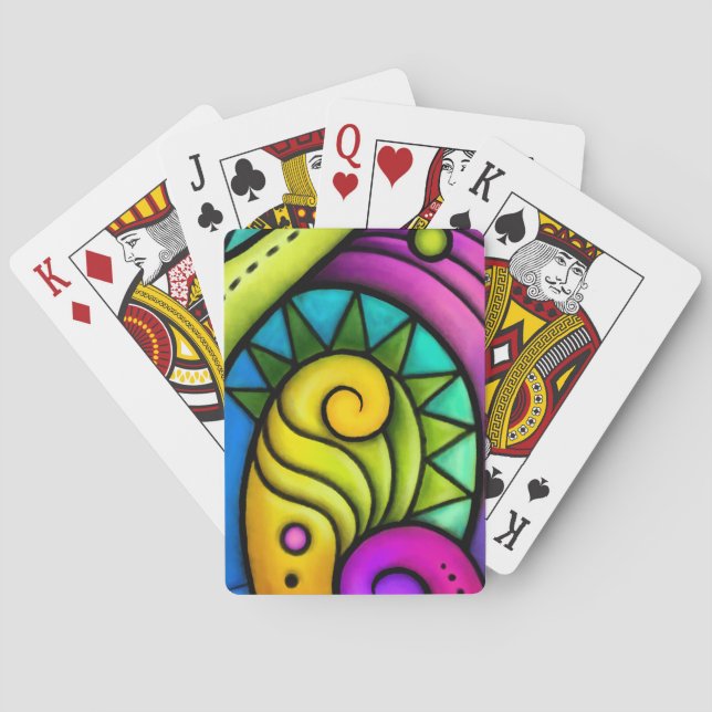 Abstrakt geometrisk #2 casinokort (Baksidan)