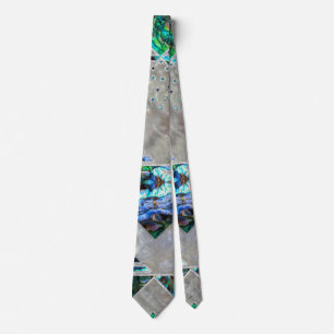 Abstrakt geometrisk Abalone och mor av pärlan Slips