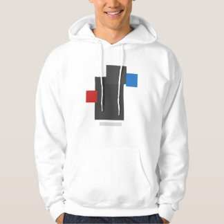 Abstrakt Geometrisk Balans – Minimala Moderna Bloc Hoodie