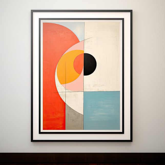 Abstrakt Geometrisk Balans: Mjuka Nyanser Kraftful Poster (Skapare uppladdad)