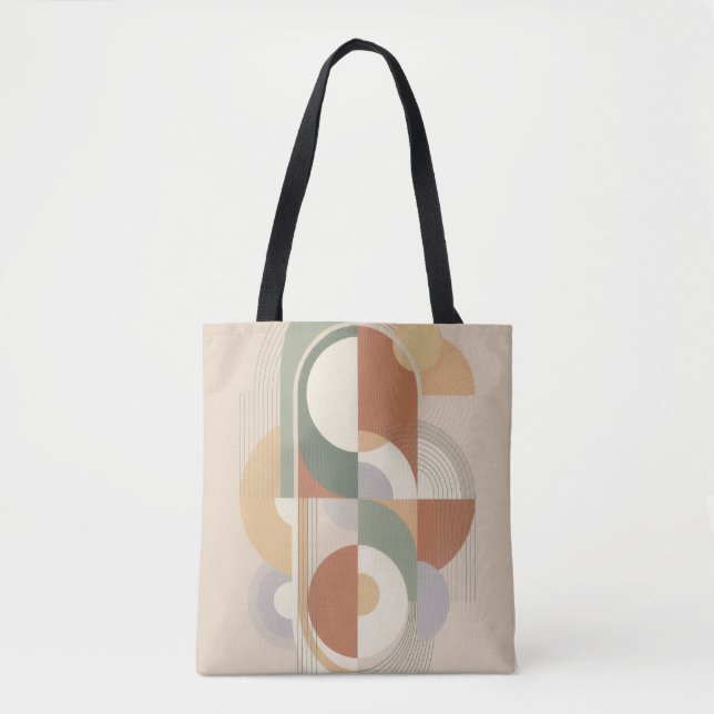 Abstrakt geometrisk Bauhaus konsttryck | Mitten av Tygkasse (Framsida)