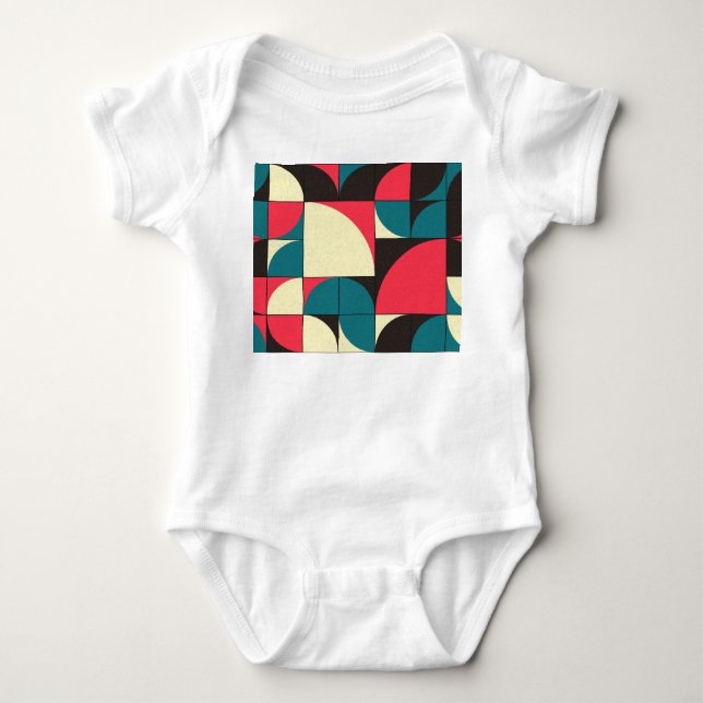 Abstrakt geometrisk, beräkningsmässig konstillustr t shirt (Framsida)