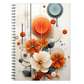 Abstrakt geometrisk blomma anteckningsbok