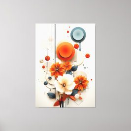 Abstrakt geometrisk blomma canvastryck
