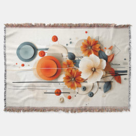 Abstrakt geometrisk blomma filt