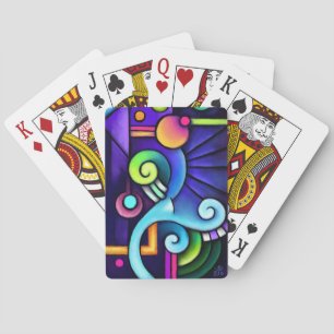 Abstrakt geometrisk casinokort