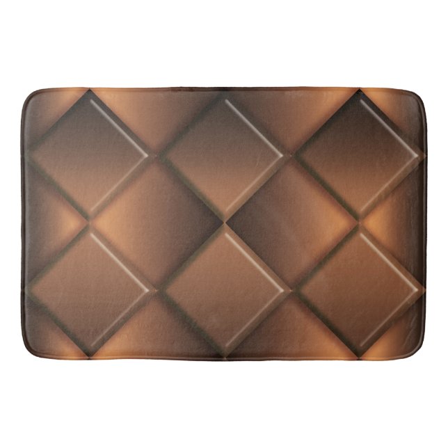 Abstrakt geometrisk chokladmodell badrumsmatta (Framsidan)