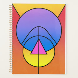Abstrakt geometrisk cirklar linje affisch