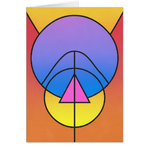 Abstrakt geometrisk cirklar linje färgglad kort