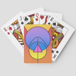 Abstrakt geometrisk cirklar linje Färgrik affisch Casinokort