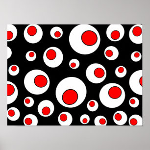 Abstrakt geometrisk cool cirklar poster