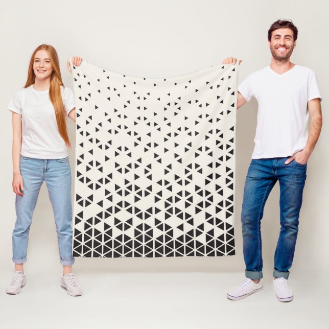 Abstrakt geometrisk design fleecefilt (På plats)