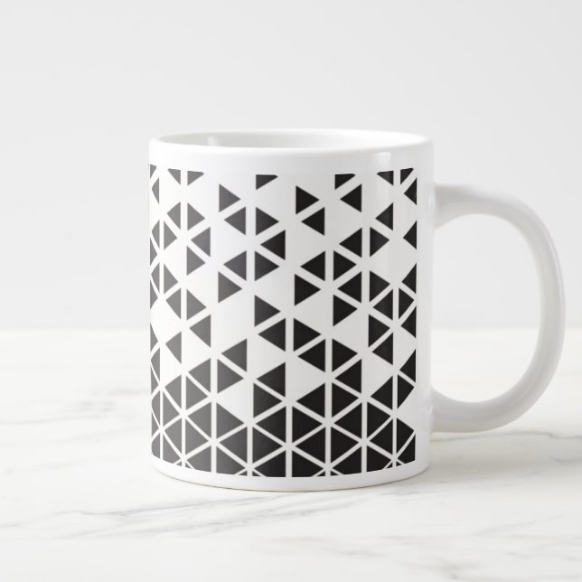 Abstrakt geometrisk design jumbo mugg (Höger)