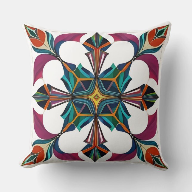 Abstrakt geometrisk design kudde (Framsida)