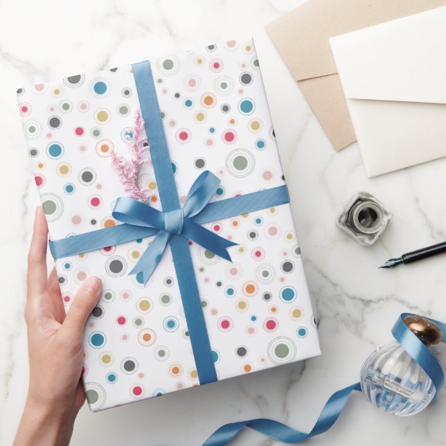 Abstrakt geometrisk design med linjer och prickar presentpapper (Gifting)