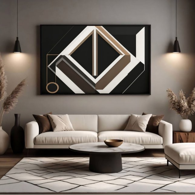 Abstrakt geometrisk diamant modern Bauhaus Poster (Skapare uppladdad)