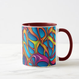 Abstrakt geometrisk digital mönster 35 - Kaffe kop Mugg