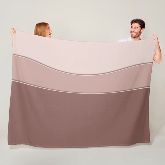 Abstrakt geometrisk dynamisk beige textur fleecefilt (På plats)