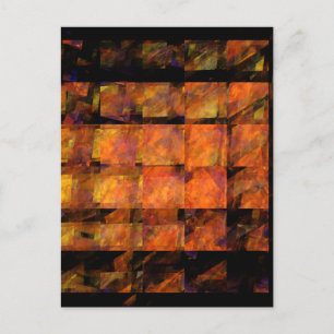 Abstrakt geometrisk eldkonst modern vägkonst vykort
