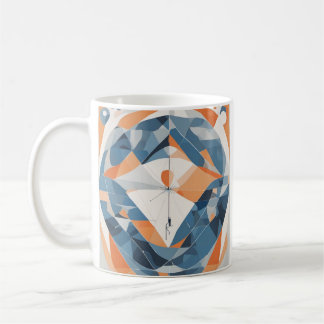 Abstrakt geometrisk fisk fiskespö design för Ang Kaffemugg