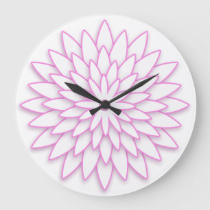 Abstrakt geometrisk flower. 3D Stor Klocka