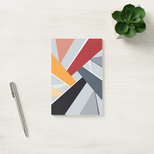 Abstrakt geometrisk form 2 post-it block (Kontor)
