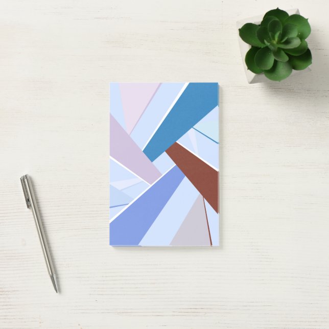 Abstrakt geometrisk form 3 post-it block (Kontor)