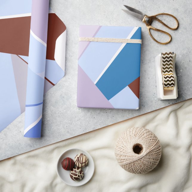 Abstrakt geometrisk form 3 presentpapper (Hantverk)