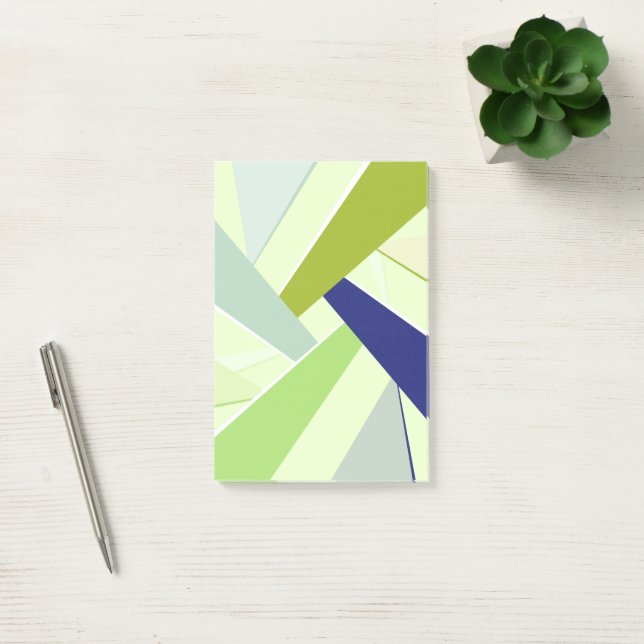 Abstrakt geometrisk form 4 post-it block (Kontor)