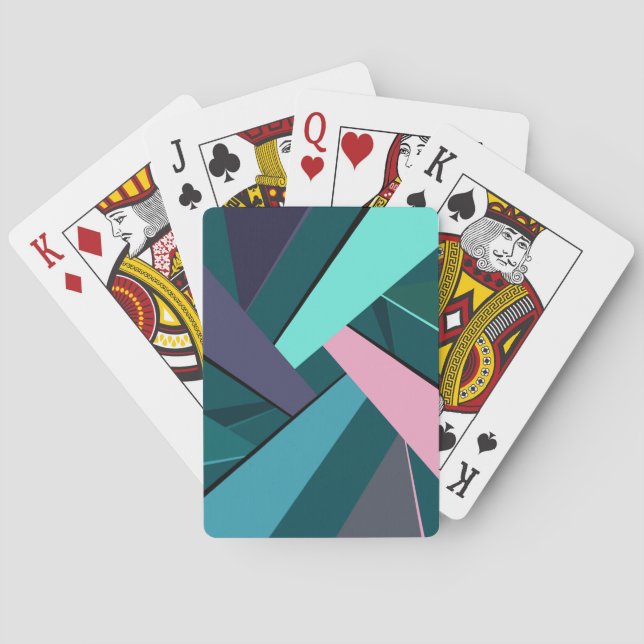 Abstrakt geometrisk form 6 casinokort (Baksidan)