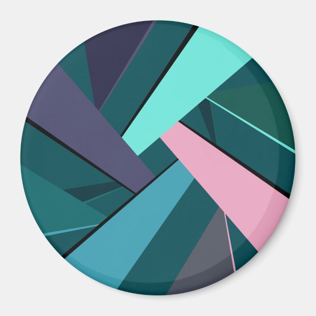 Abstrakt geometrisk form 6 magnet (Framsidan)