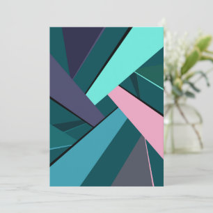 Abstrakt geometrisk form 6 tack kort