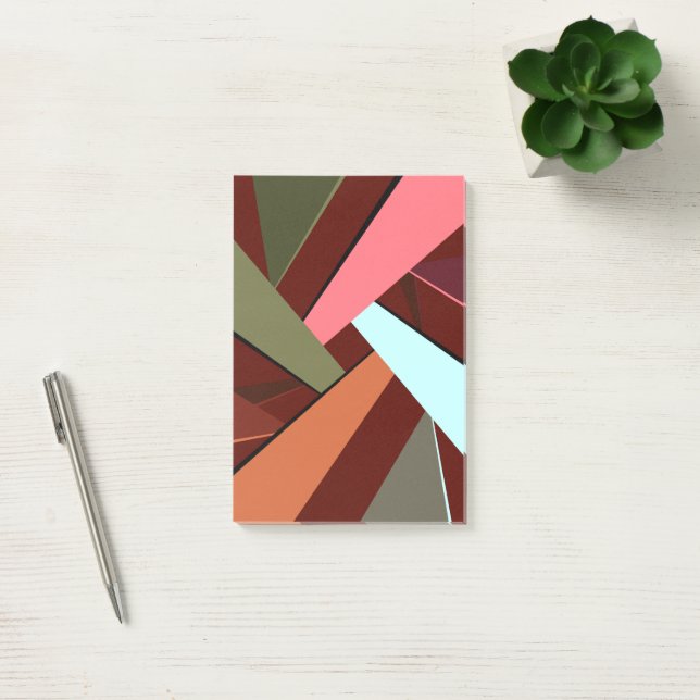 Abstrakt geometrisk form 7 post-it block (Kontor)