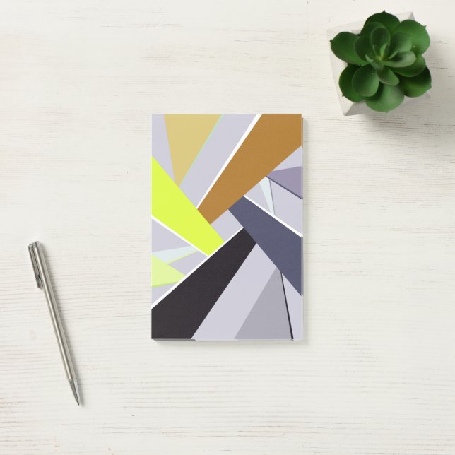 Abstrakt geometrisk form 8 post-it block (Kontor)
