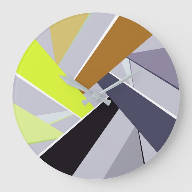 Abstrakt geometrisk form 8 stor klocka (Framsida)